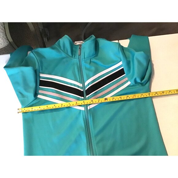 K. JORDAN- WOMENS GREEN FULL ZIP-UP TRACK JACKET SIZE MEDIUM K. JORDAN - Picture 5 of 6